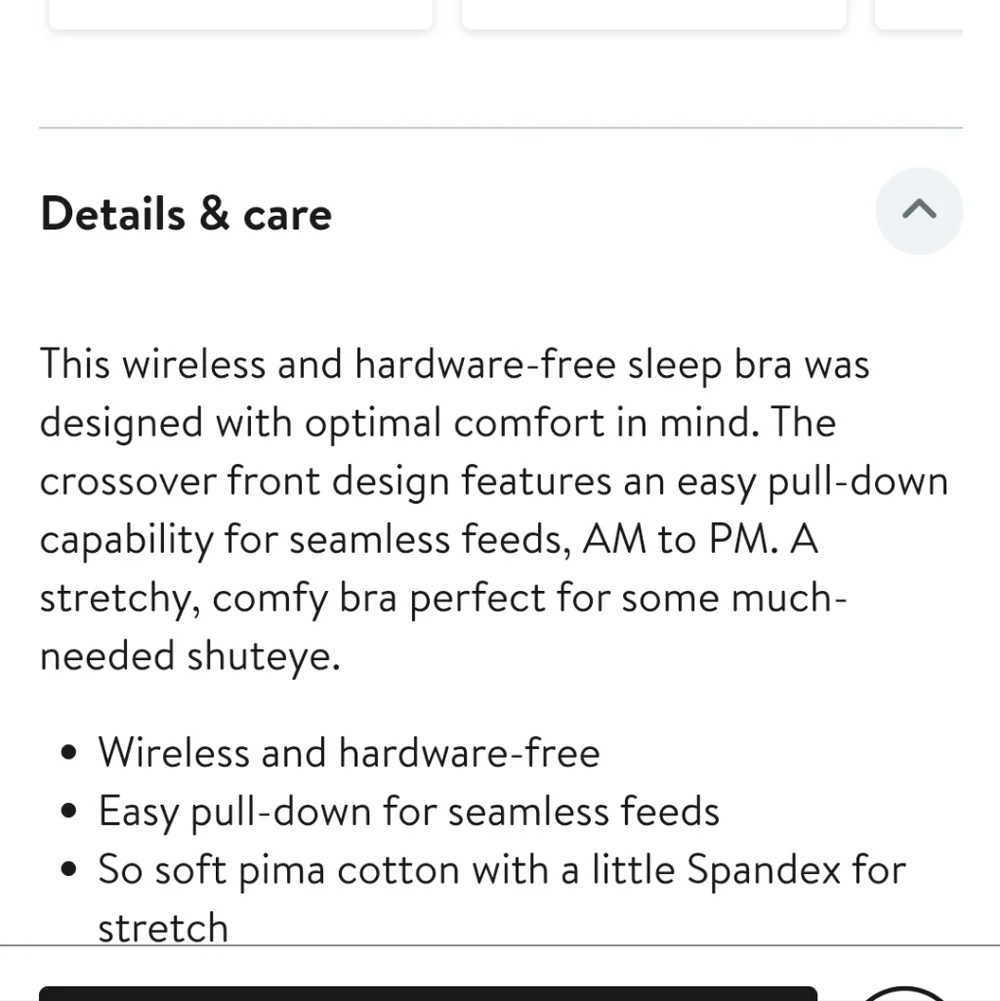 HATCH THE DREAM FEED NURSING & SLEEP BRA : SIZES:SMALL & MEDIUM